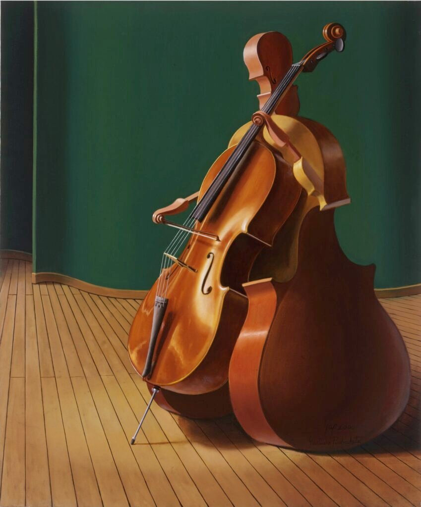 mimetic humoresque cellist