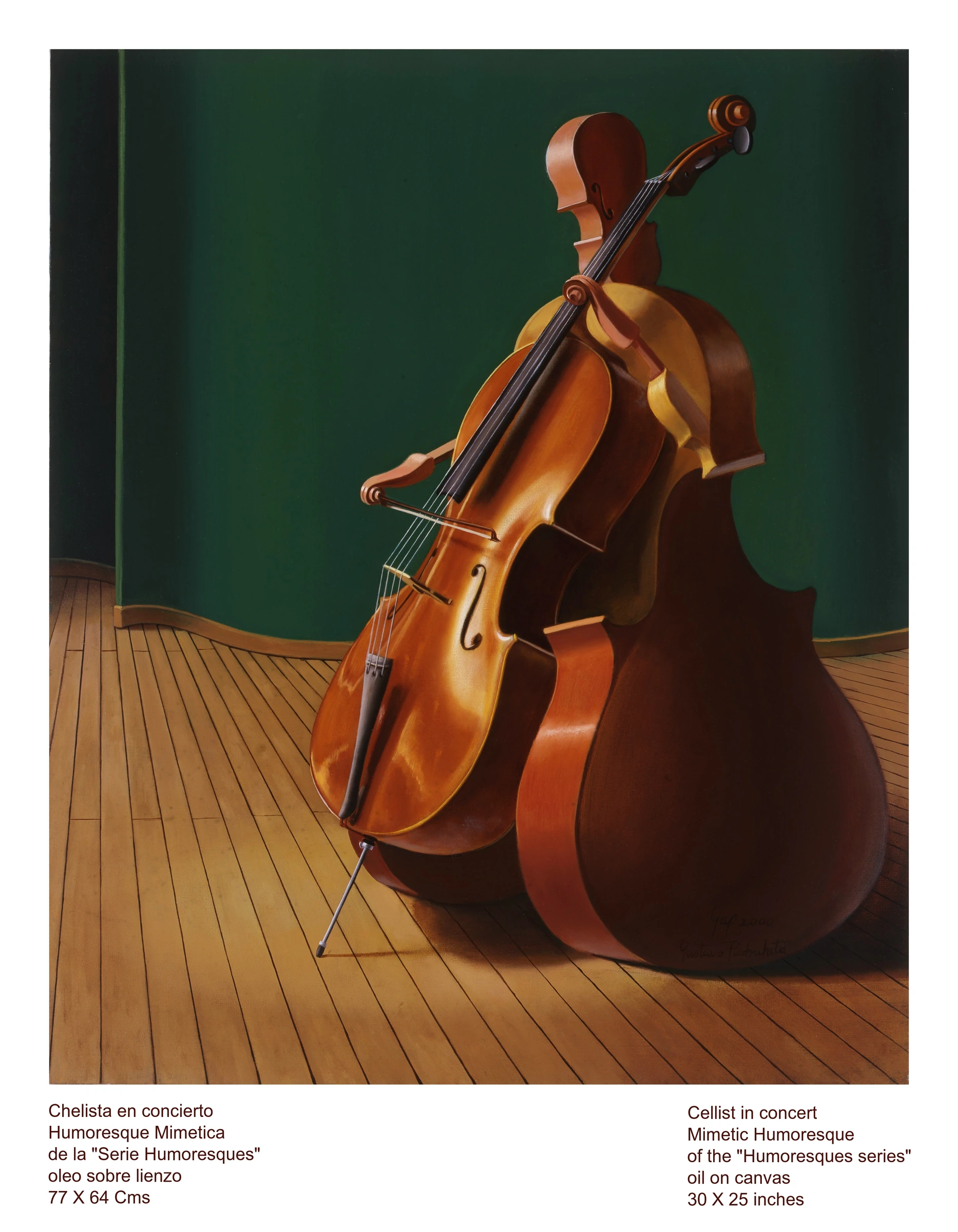 Ficha bilingüe de Chelista en concierto / Cellist in concert